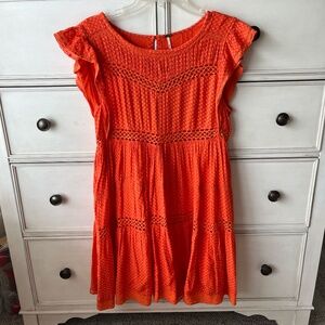 Free People Floral Cutout Lightweight Dress